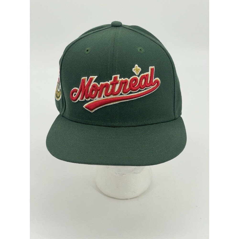 New Era 59FIFTY Montreal Expos Fitted Hat Size 7 Green Side Patch MLB Cap